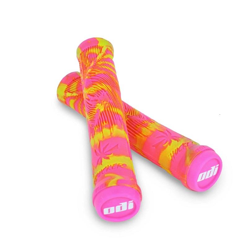 Gripy ODI Hucker 160 mm Flangeless Yellow/pink